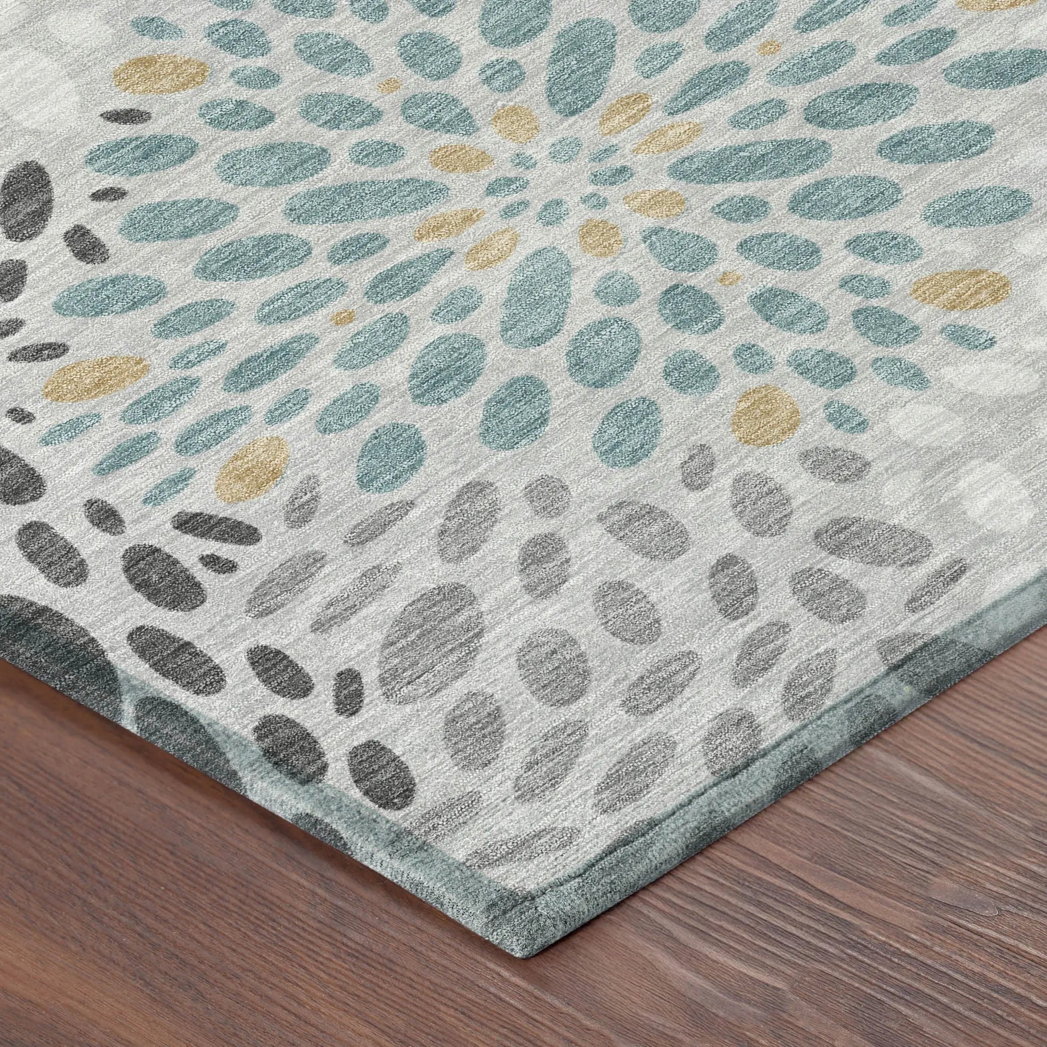 3' X 5' Silver And Gray Abstract Washable Indoor Outdoor Area Rug Homeroots Outdoor