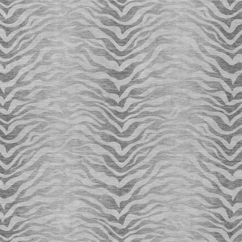 3' X 5' Silver And Gray Animal Print Washable Indoor Outdoor Area Rug Homeroots Outdoor