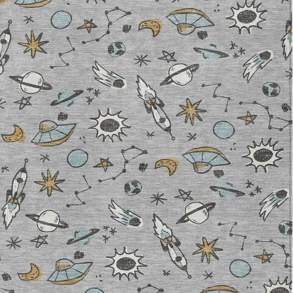 3' X 5' Silver And Gray Animal Print Washable Indoor Outdoor Area Rug Homeroots Outdoor
