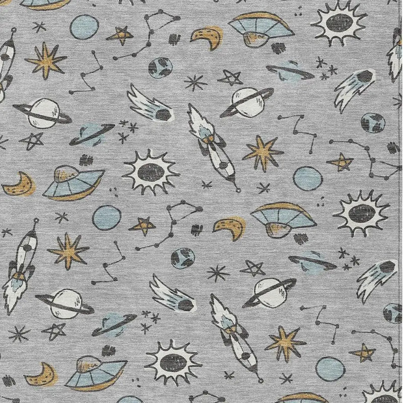 3' X 5' Silver And Gray Animal Print Washable Indoor Outdoor Area Rug Homeroots Outdoor