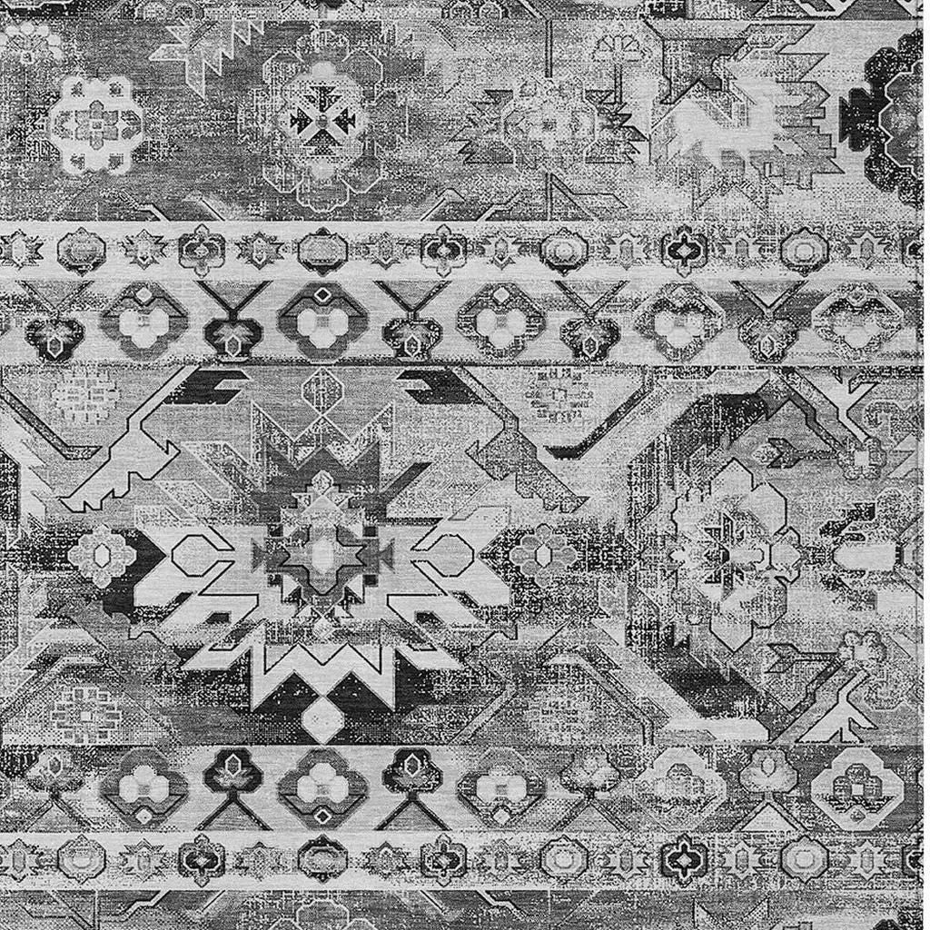 3' X 5' Silver And Gray Cactus Washable Indoor Outdoor Area Rug Homeroots Outdoor