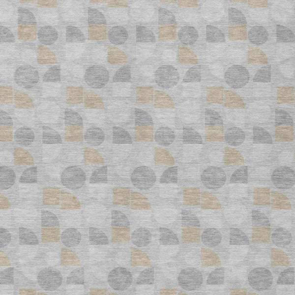 3' X 5' Silver And Gray Geometric Washable Indoor Outdoor Area Rug Homeroots Outdoor