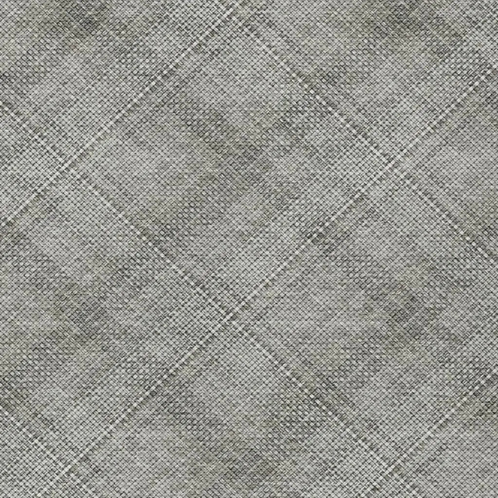 3' X 5' Silver And Gray Plaid Washable Indoor Outdoor Area Rug Homeroots Outdoor