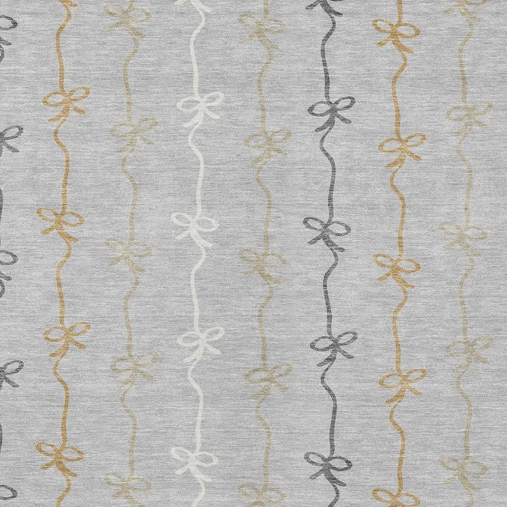 3' X 5' Silver And Gray Southwestern Washable Indoor Outdoor Area Rug Homeroots Outdoor