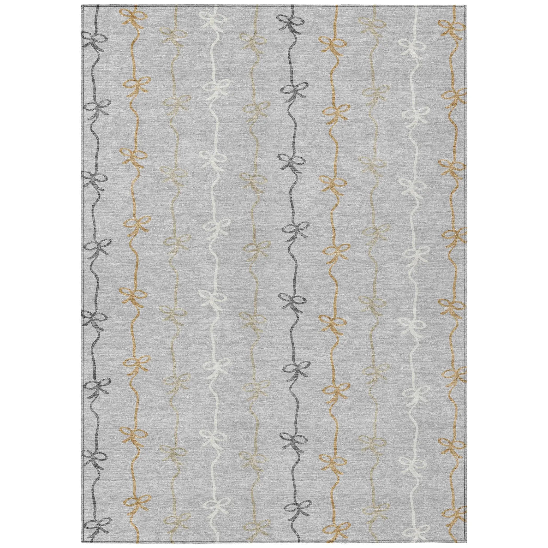 3' X 5' Silver And Gray Southwestern Washable Indoor Outdoor Area Rug Homeroots Outdoor
