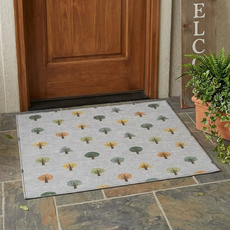 3' X 5' Silver And Green Geometric Washable Indoor Outdoor Area Rug Homeroots Outdoor
