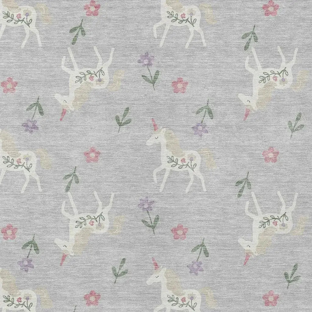 3' X 5' Silver And Ivory Floral Washable Indoor Outdoor Area Rug Homeroots Outdoor