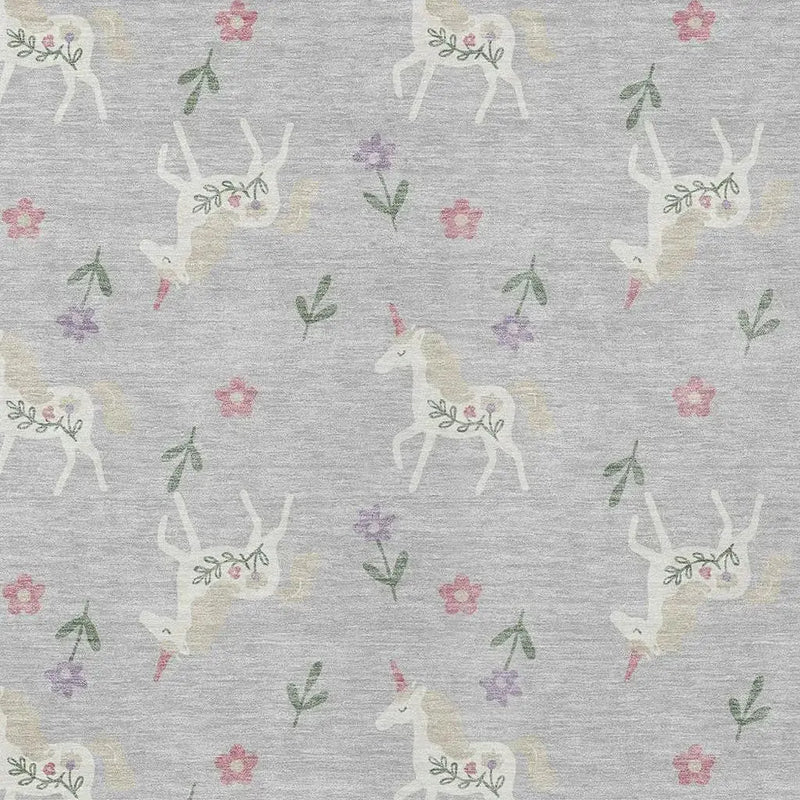 3' X 5' Silver And Ivory Floral Washable Indoor Outdoor Area Rug Homeroots Outdoor