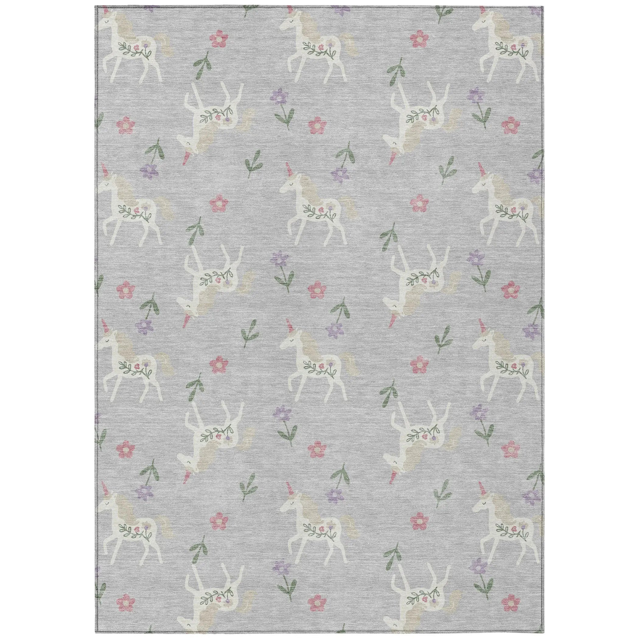 3' X 5' Silver And Ivory Floral Washable Indoor Outdoor Area Rug Homeroots Outdoor