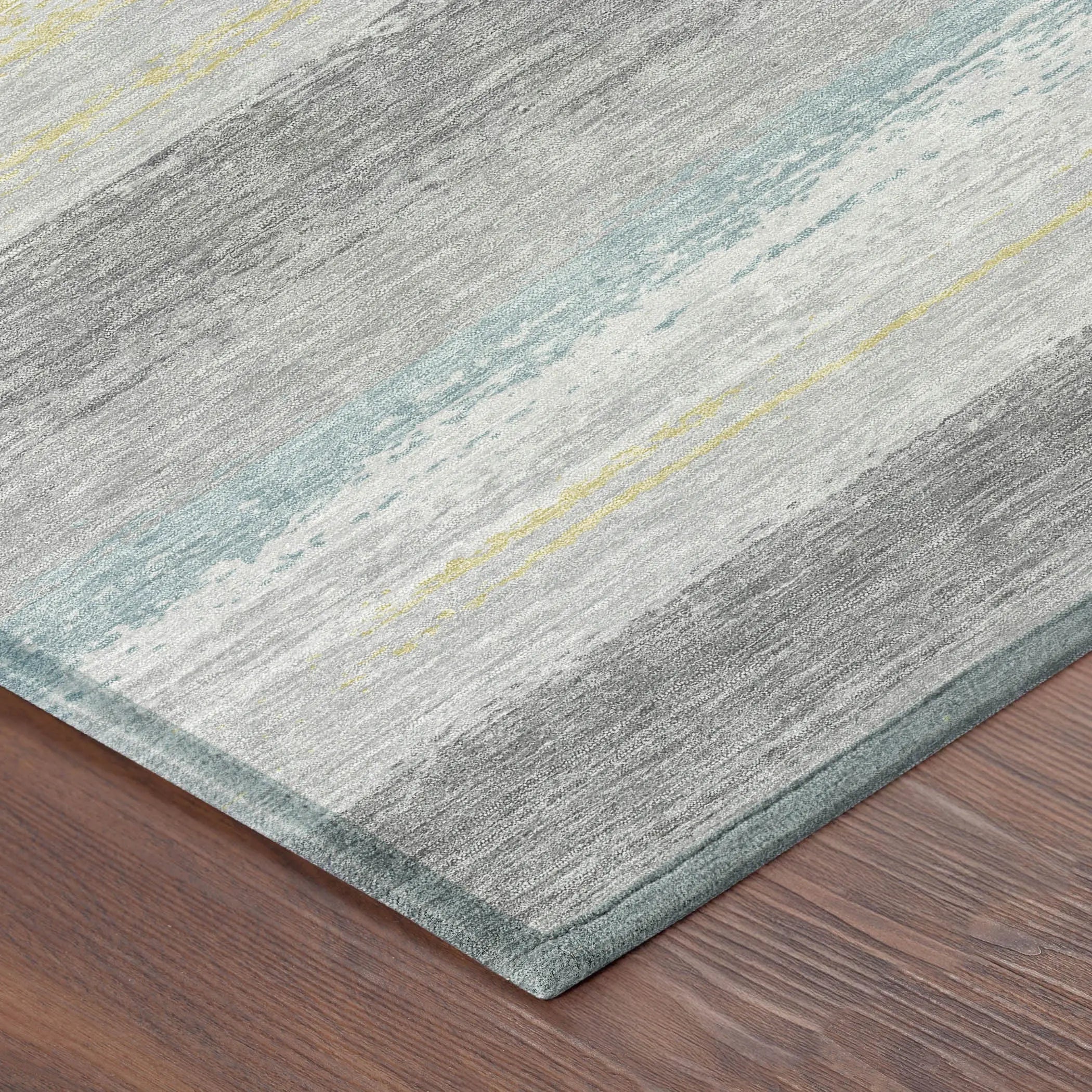 3' X 5' Silver And Taupe Striped Washable Indoor Outdoor Area Rug Homeroots Outdoor