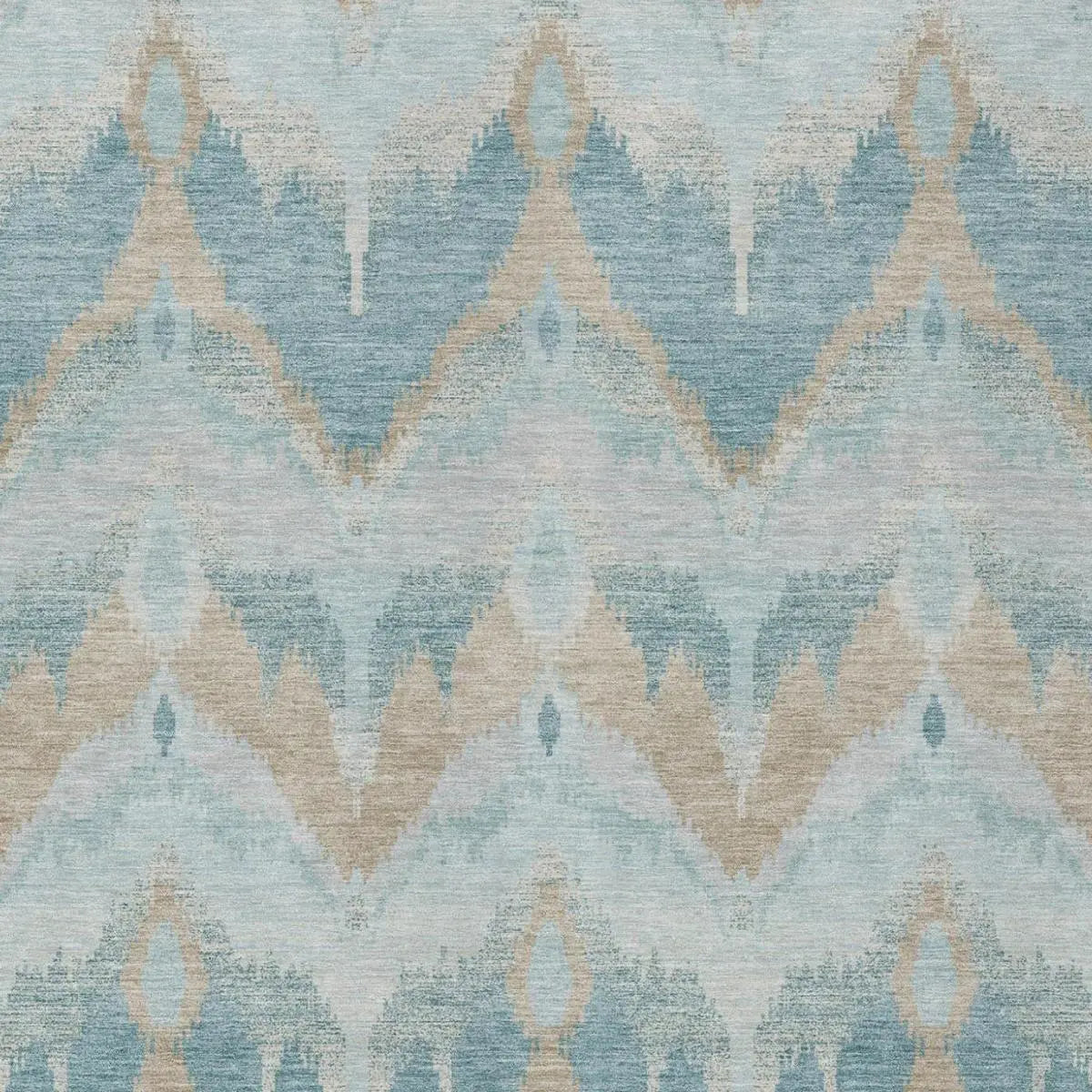 3' X 5' Sky Blue And Blue Abstract Washable Indoor Outdoor Area Rug Homeroots Outdoor