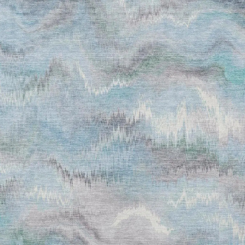 3' X 5' Sky Blue And Blue Abstract Washable Indoor Outdoor Area Rug Homeroots Outdoor
