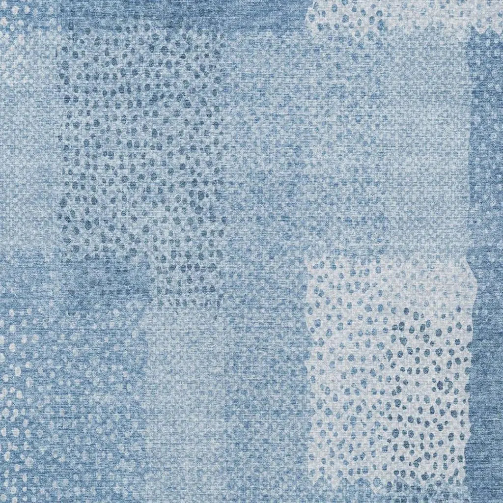 3' X 5' Sky Blue And Blue Abstract Washable Indoor Outdoor Area Rug Homeroots Outdoor