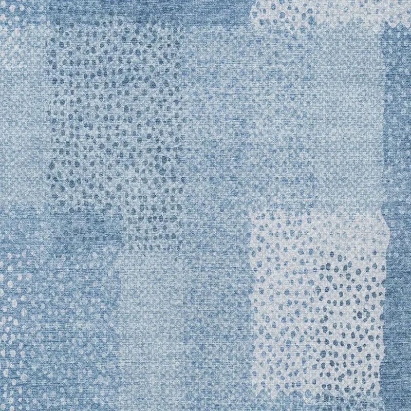3' X 5' Sky Blue And Blue Abstract Washable Indoor Outdoor Area Rug Homeroots Outdoor