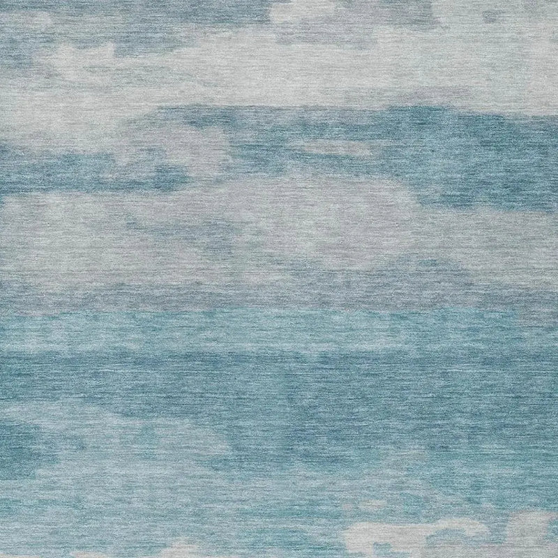 3' X 5' Sky Blue And Blue Abstract Washable Indoor Outdoor Area Rug Homeroots Outdoor