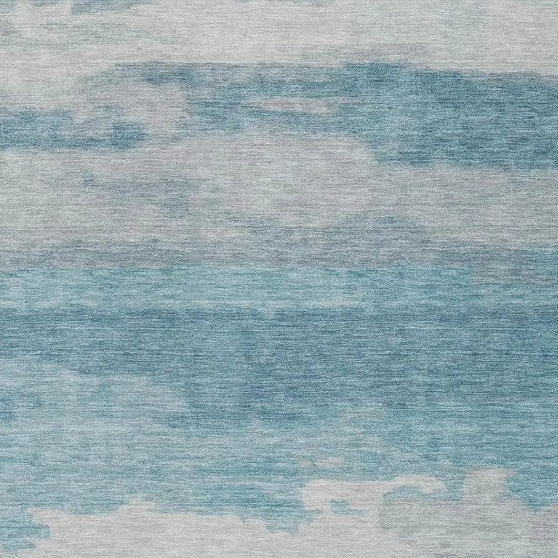 3' X 5' Sky Blue And Blue Abstract Washable Indoor Outdoor Area Rug Homeroots Outdoor