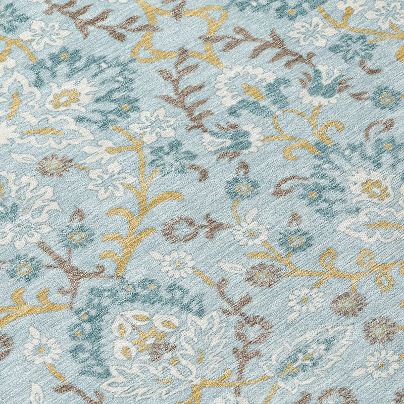 3' X 5' Sky Blue And Blue Geometric Washable Indoor Outdoor Area Rug Homeroots Outdoor