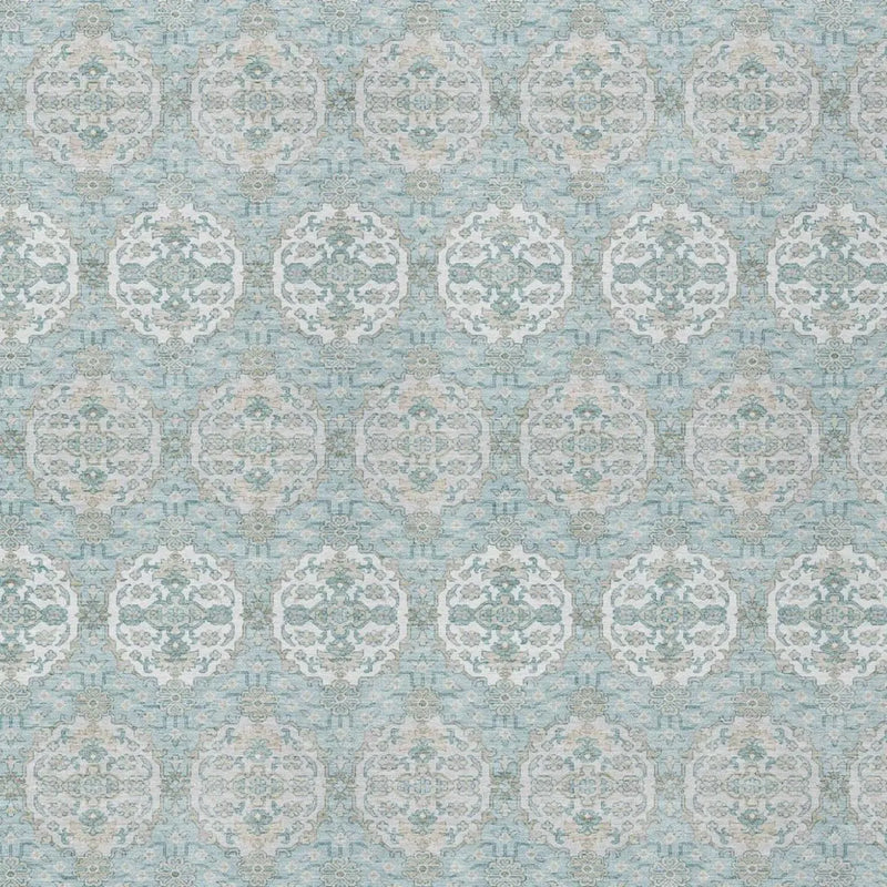 3' X 5' Sky Blue And Blue Striped Washable Indoor Outdoor Area Rug Homeroots Outdoor