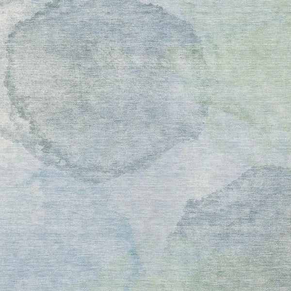 3' X 5' Sky Blue And Mint Green Abstract Washable Indoor Outdoor Area Rug Homeroots Outdoor