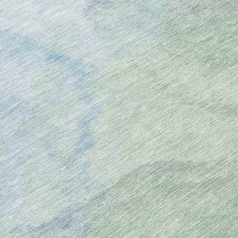 3' X 5' Sky Blue And Mint Green Abstract Washable Indoor Outdoor Area Rug Homeroots Outdoor