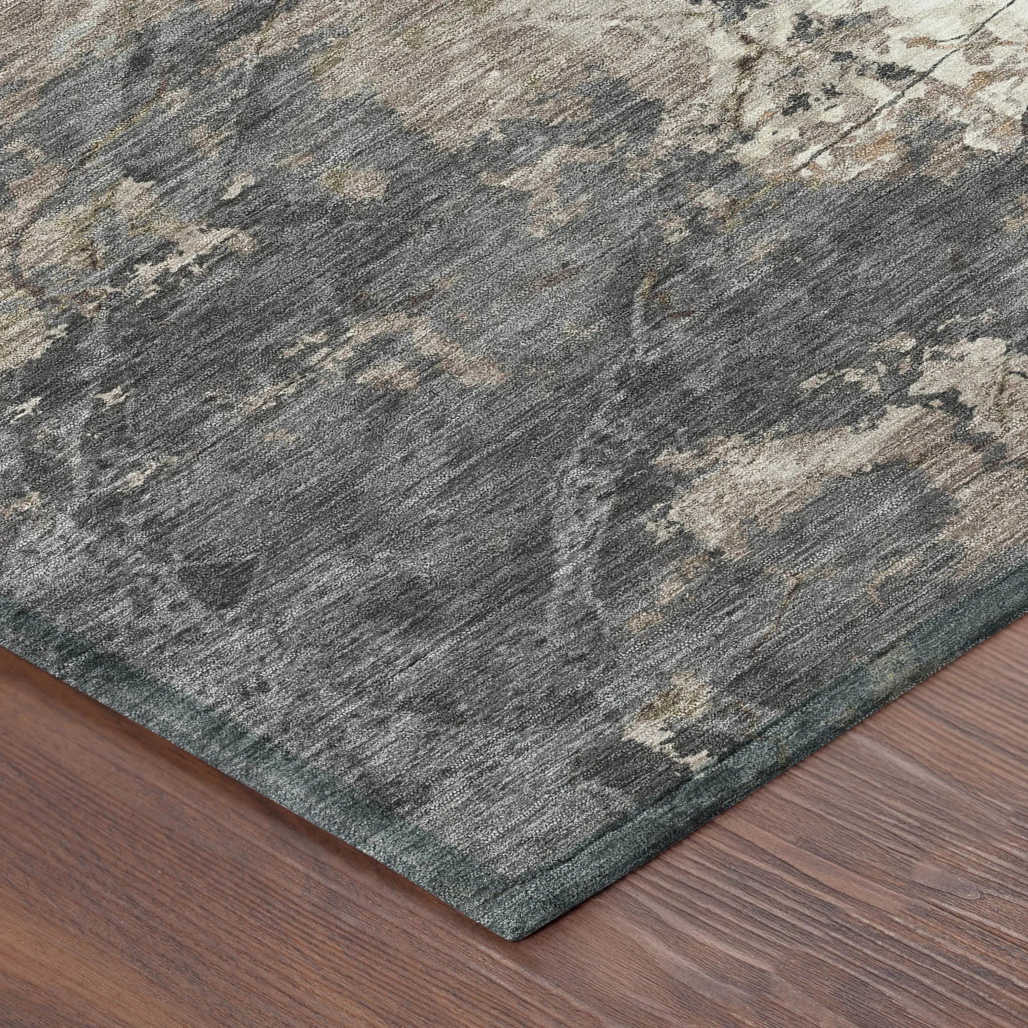 3' X 5' Taupe And Beige Abstract Washable Indoor Outdoor Area Rug Homeroots Outdoor