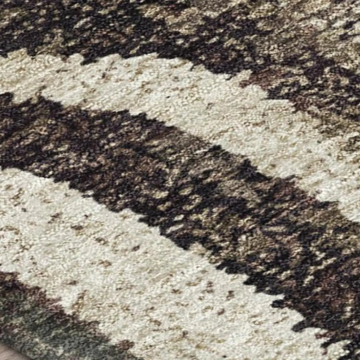 3' X 5' Taupe And Brown Abstract Washable Indoor Outdoor Area Rug Homeroots Outdoor