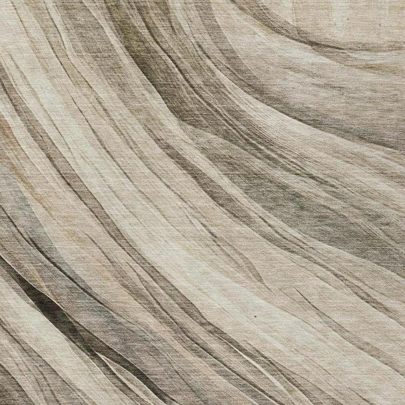3' X 5' Taupe And Brown Abstract Washable Indoor Outdoor Area Rug Homeroots Outdoor