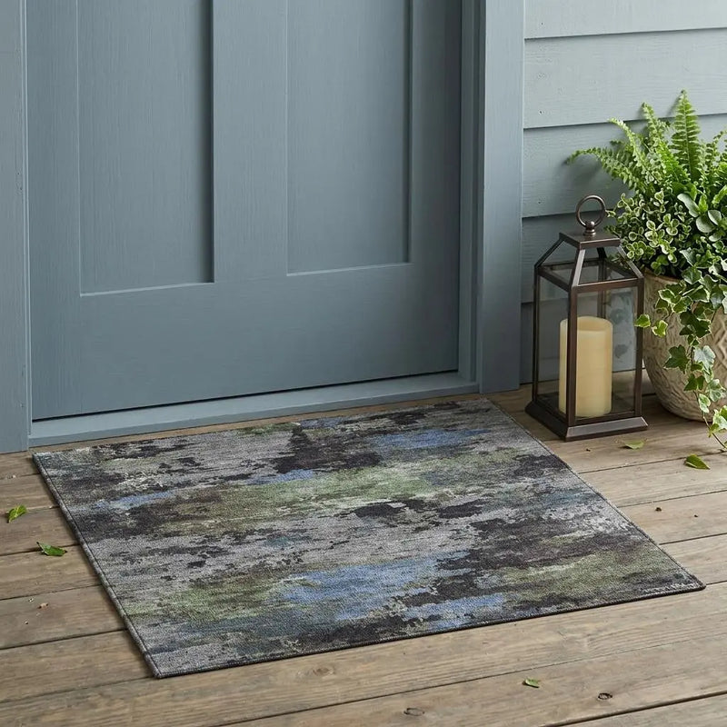 3' X 5' Taupe And Brown Abstract Washable Indoor Outdoor Area Rug Homeroots Outdoor