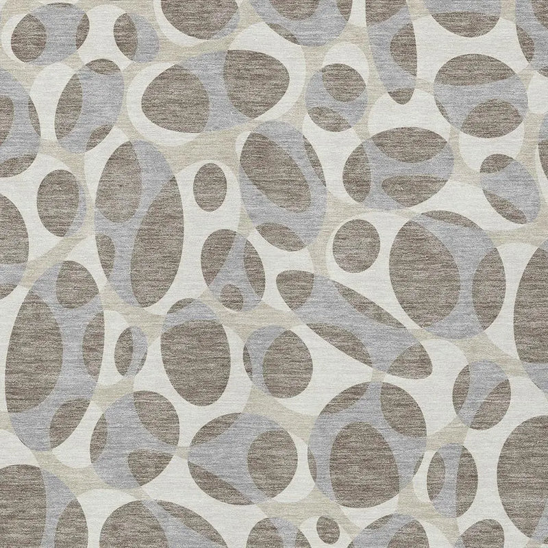 3' X 5' Taupe And Brown Abstract Washable Indoor Outdoor Area Rug Homeroots Outdoor