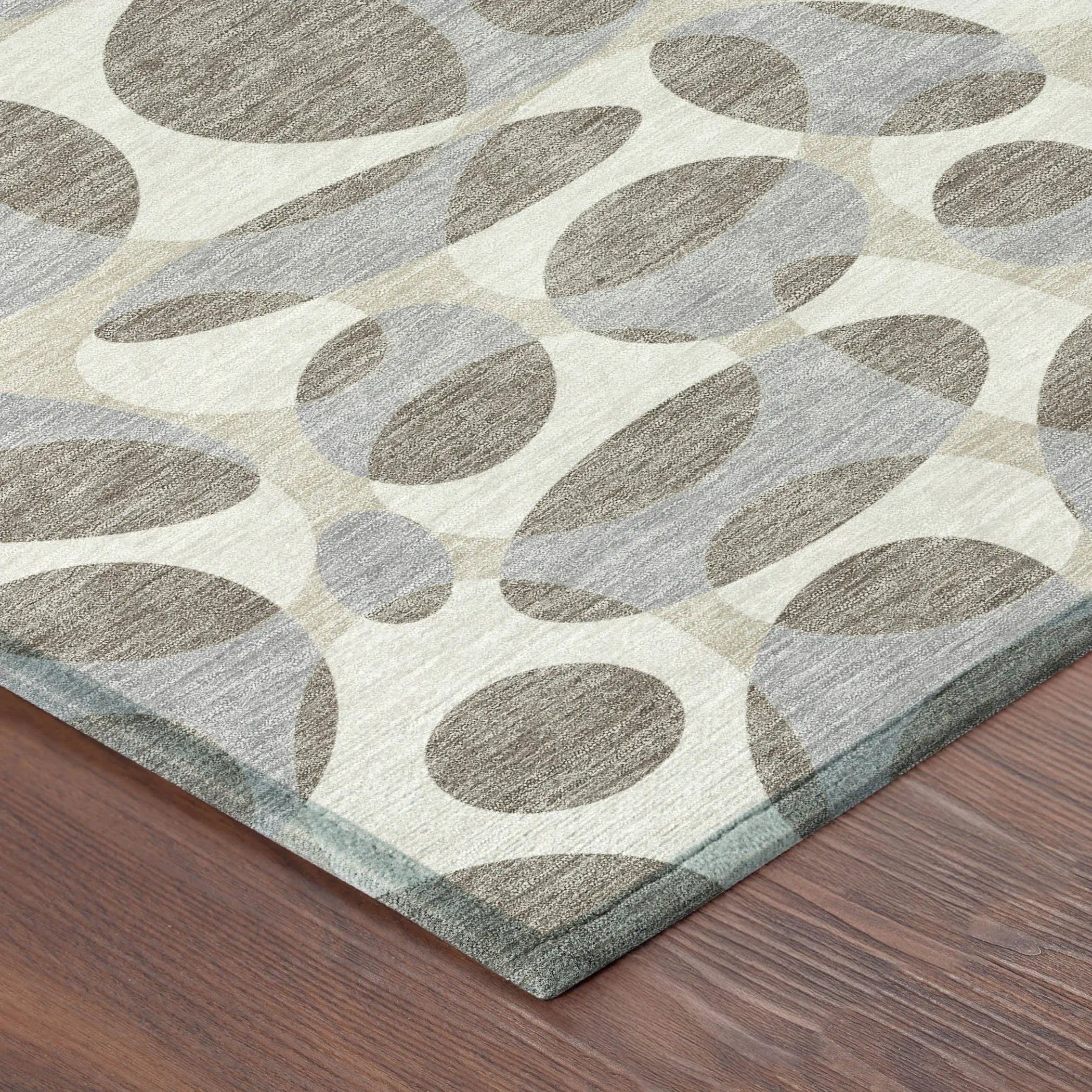 3' X 5' Taupe And Brown Abstract Washable Indoor Outdoor Area Rug Homeroots Outdoor