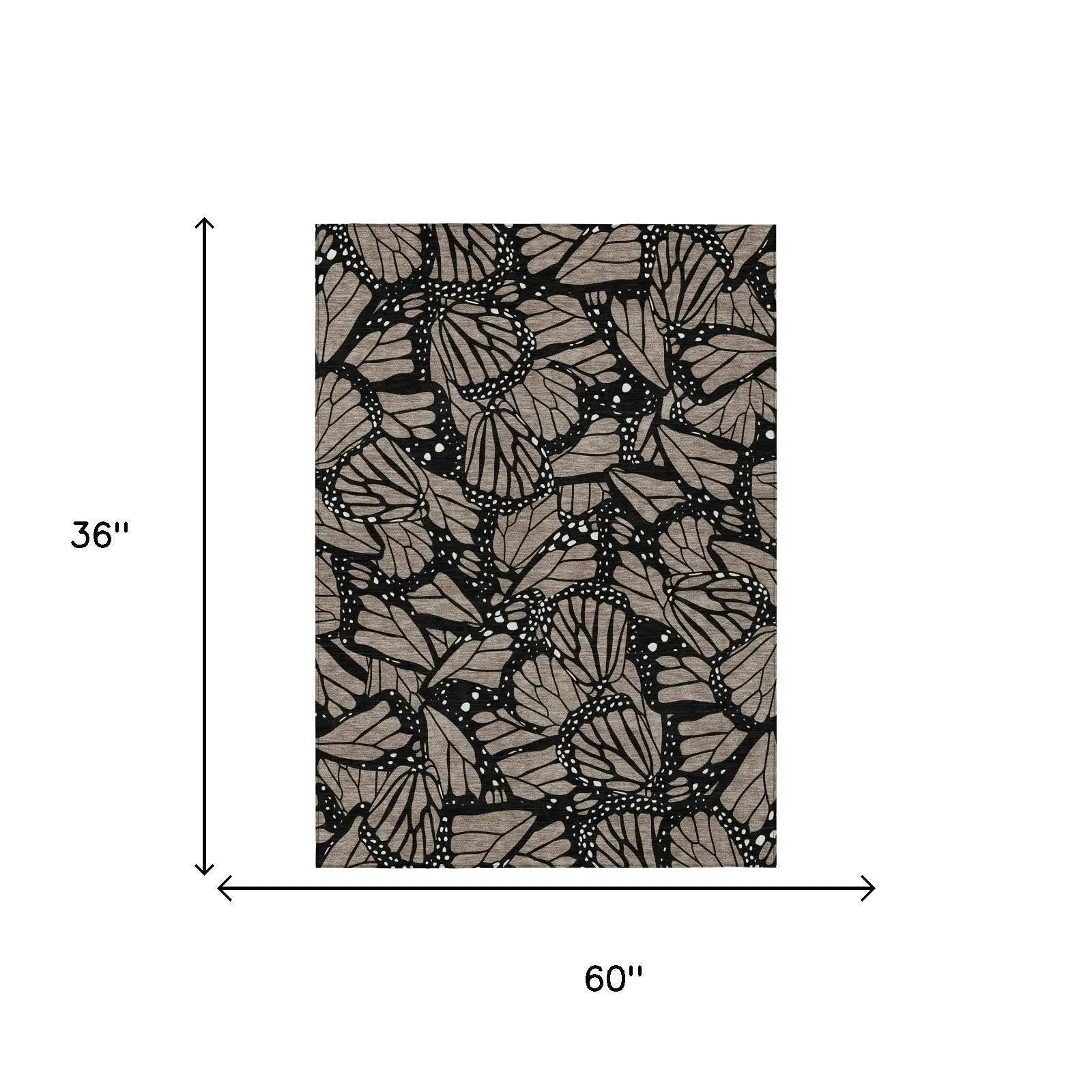 3' X 5' Taupe And Brown Animal Print Washable Indoor Outdoor Area Rug Homeroots Outdoor