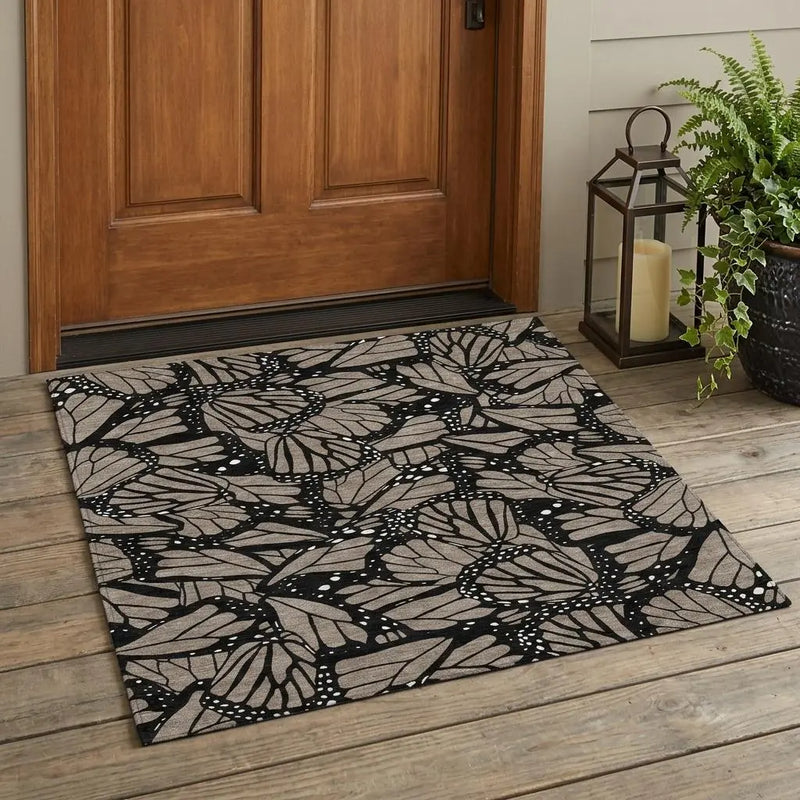 3' X 5' Taupe And Brown Animal Print Washable Indoor Outdoor Area Rug Homeroots Outdoor