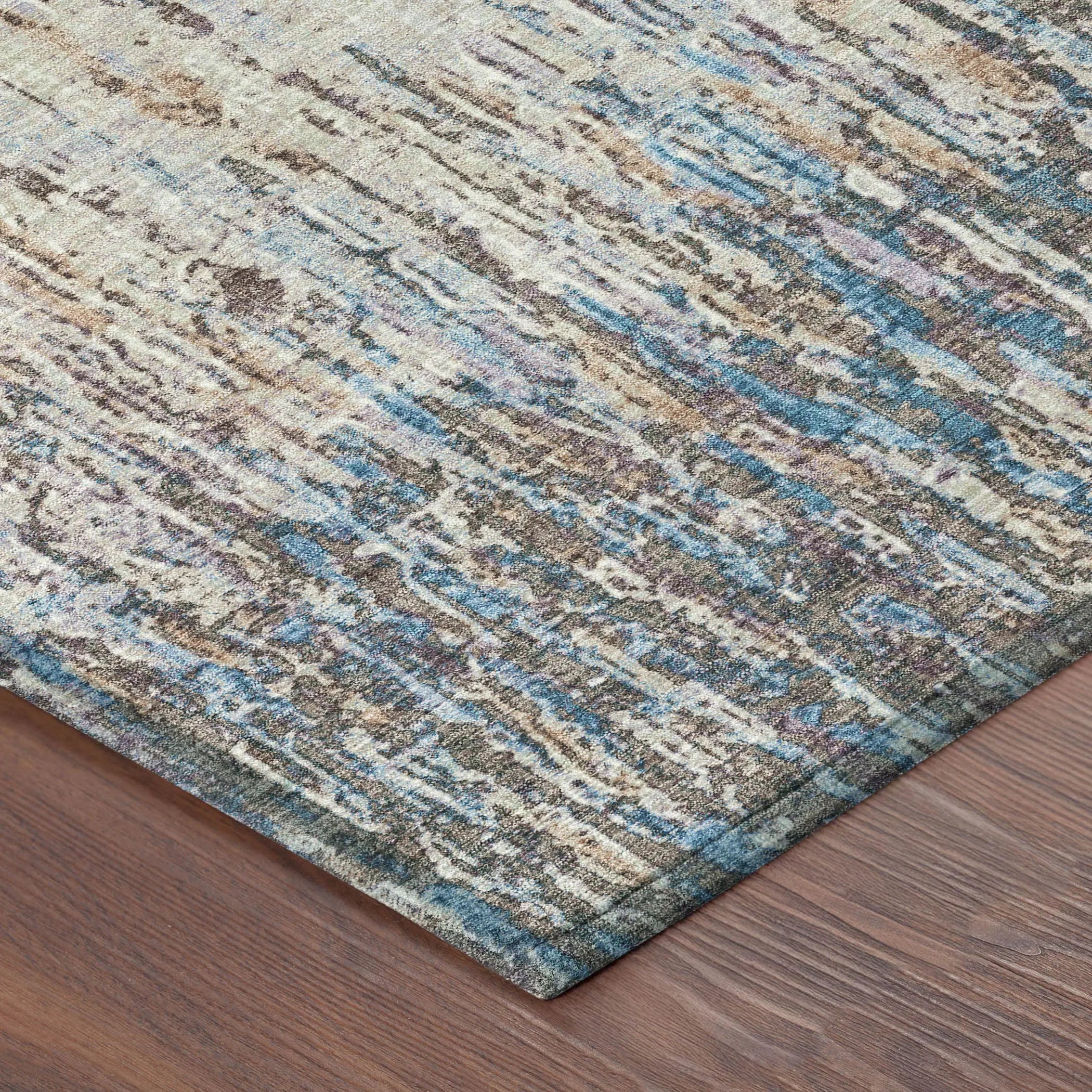 3' X 5' Taupe And Brown Striped Washable Indoor Outdoor Area Rug Homeroots Outdoor