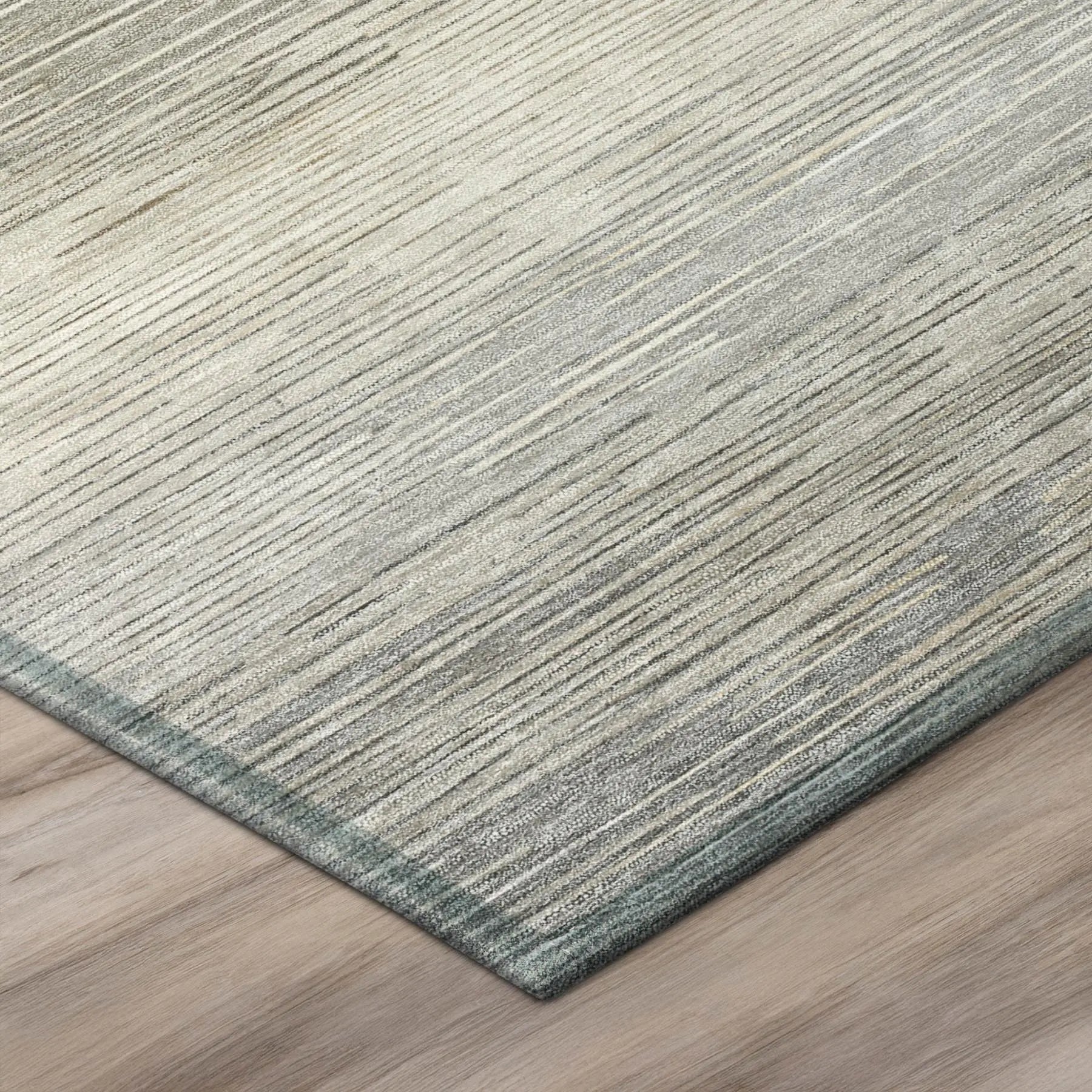 3' X 5' Taupe And Brown Striped Washable Indoor Outdoor Area Rug Homeroots Outdoor
