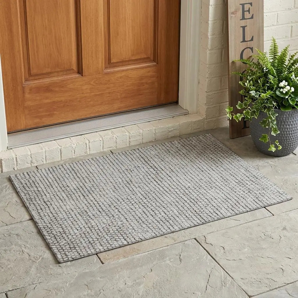 3' X 5' Taupe And Brown Striped Washable Indoor Outdoor Area Rug Homeroots Outdoor