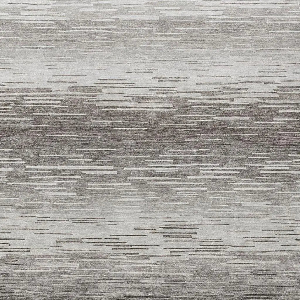 3' X 5' Taupe And Brown Striped Washable Indoor Outdoor Area Rug Homeroots Outdoor