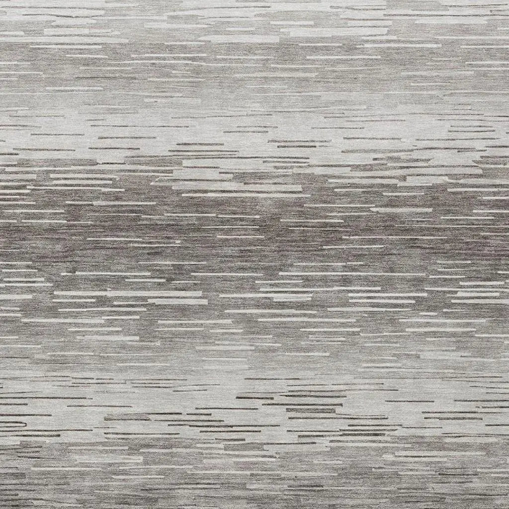 3' X 5' Taupe And Brown Striped Washable Indoor Outdoor Area Rug Homeroots Outdoor