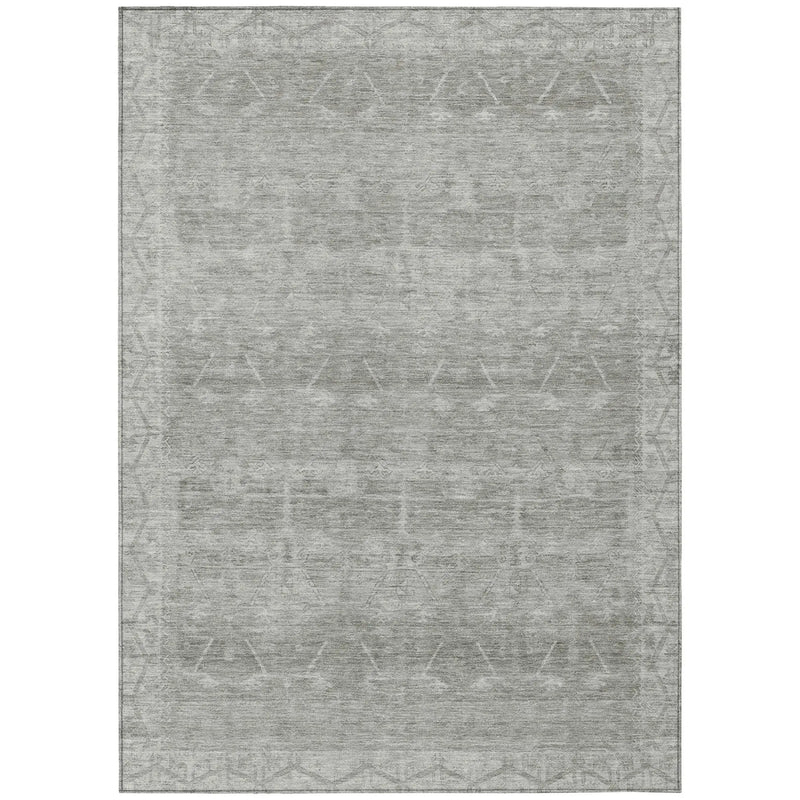 3' X 5' Taupe And Brown Tribal Washable Indoor Outdoor Area Rug Homeroots Outdoor