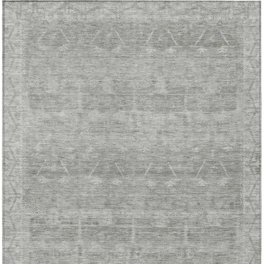 3' X 5' Taupe And Brown Tribal Washable Indoor Outdoor Area Rug Homeroots Outdoor
