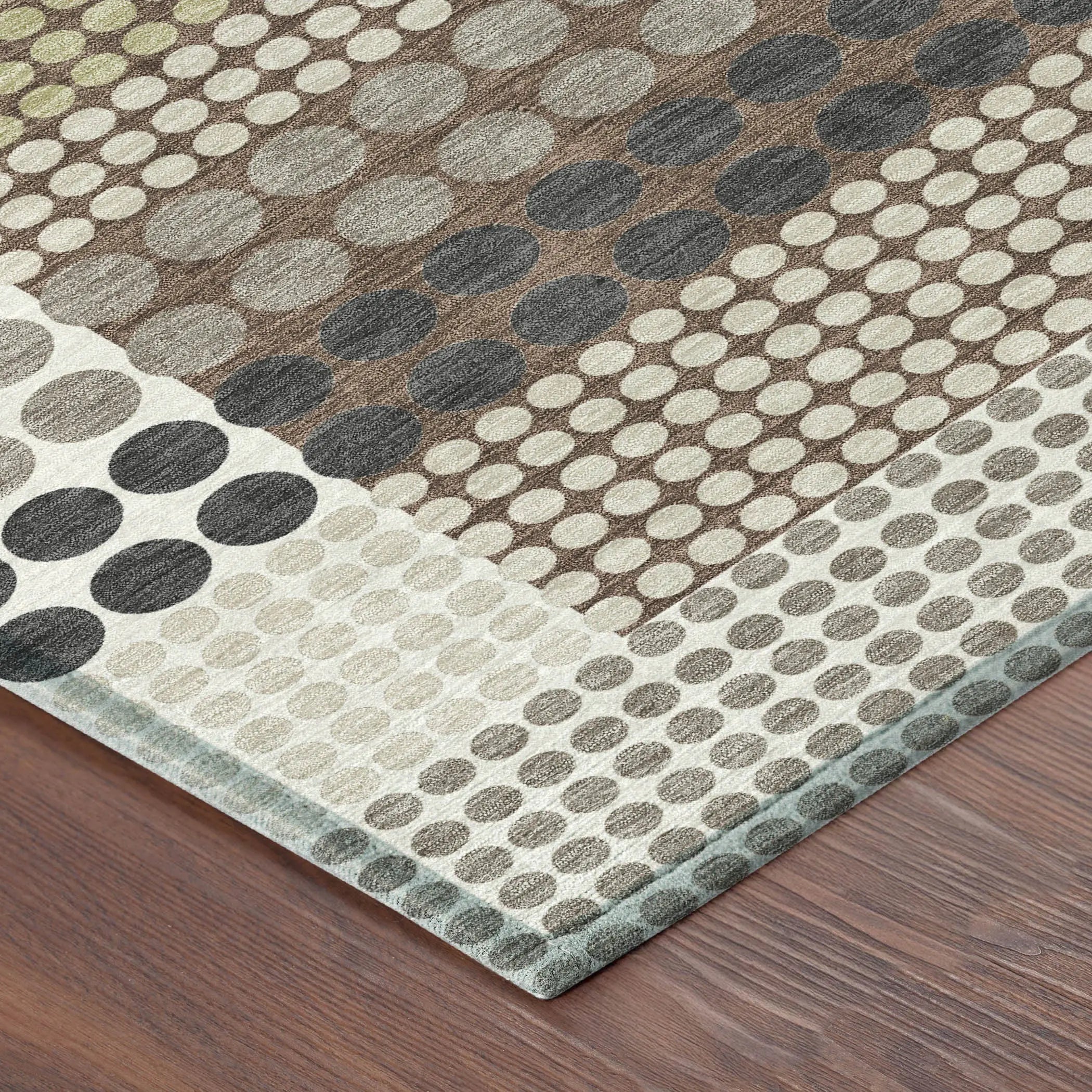 3' X 5' Taupe And Gold Geometric Washable Indoor Outdoor Area Rug Homeroots Outdoor
