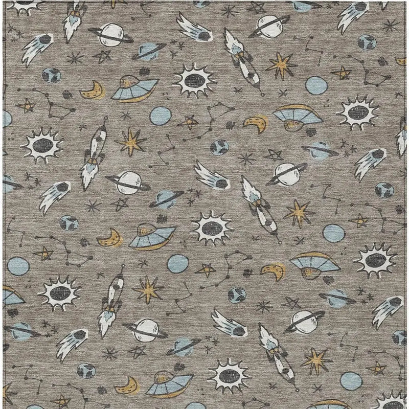 3' X 5' Taupe And Gray Animal Print Washable Indoor Outdoor Area Rug Homeroots Outdoor
