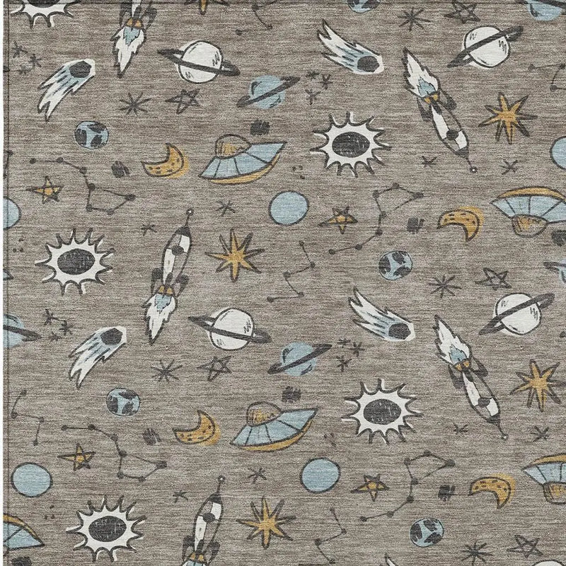 3' X 5' Taupe And Gray Animal Print Washable Indoor Outdoor Area Rug Homeroots Outdoor