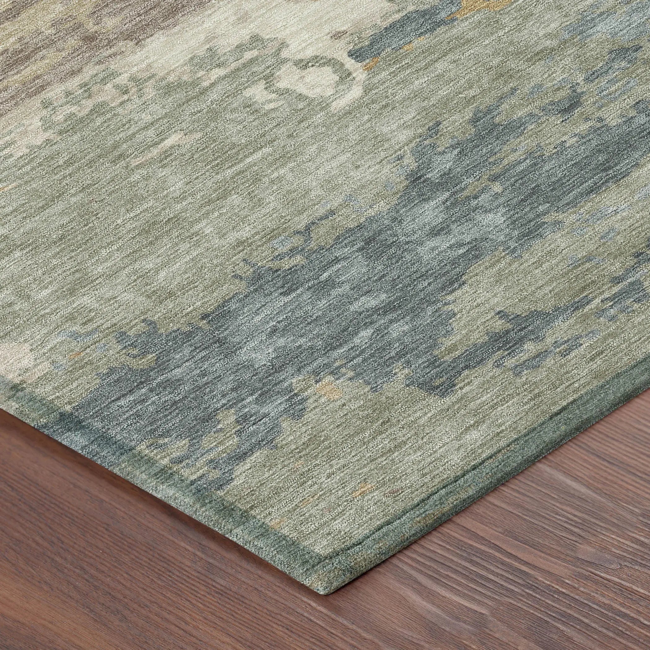 3' X 5' Taupe And Ivory Abstract Washable Indoor Outdoor Area Rug Homeroots Outdoor