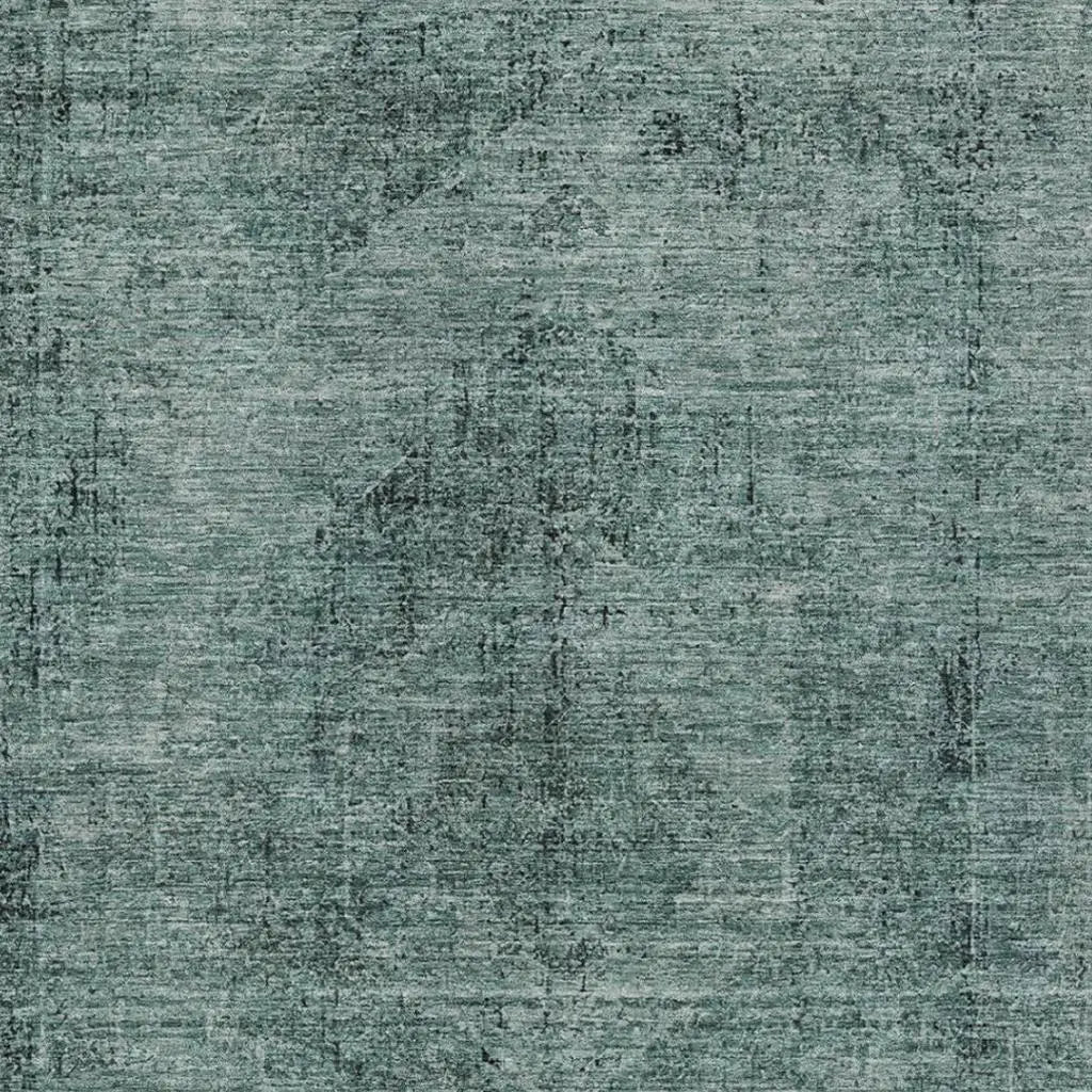 3' X 5' Teal Blue And Gray Oriental Washable Indoor Outdoor Area Rug Homeroots Outdoor