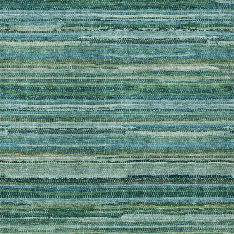 3' X 5' Teal Blue And Green Striped Washable Indoor Outdoor Area Rug Homeroots Outdoor