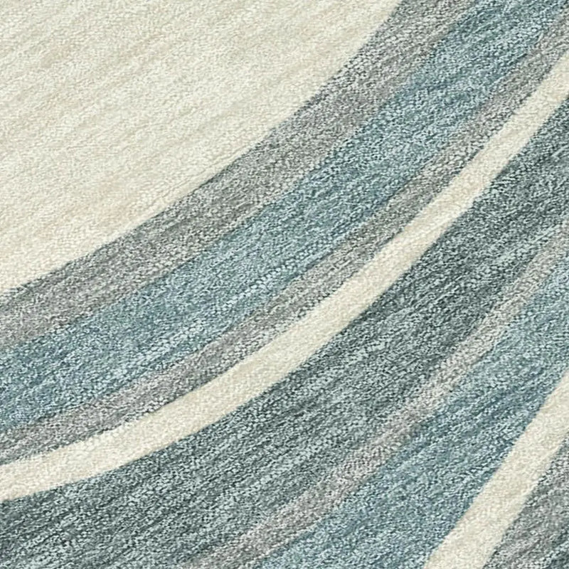 3' X 5' Teal Blue And Ivory Abstract Washable Indoor Outdoor Area Rug Homeroots Outdoor