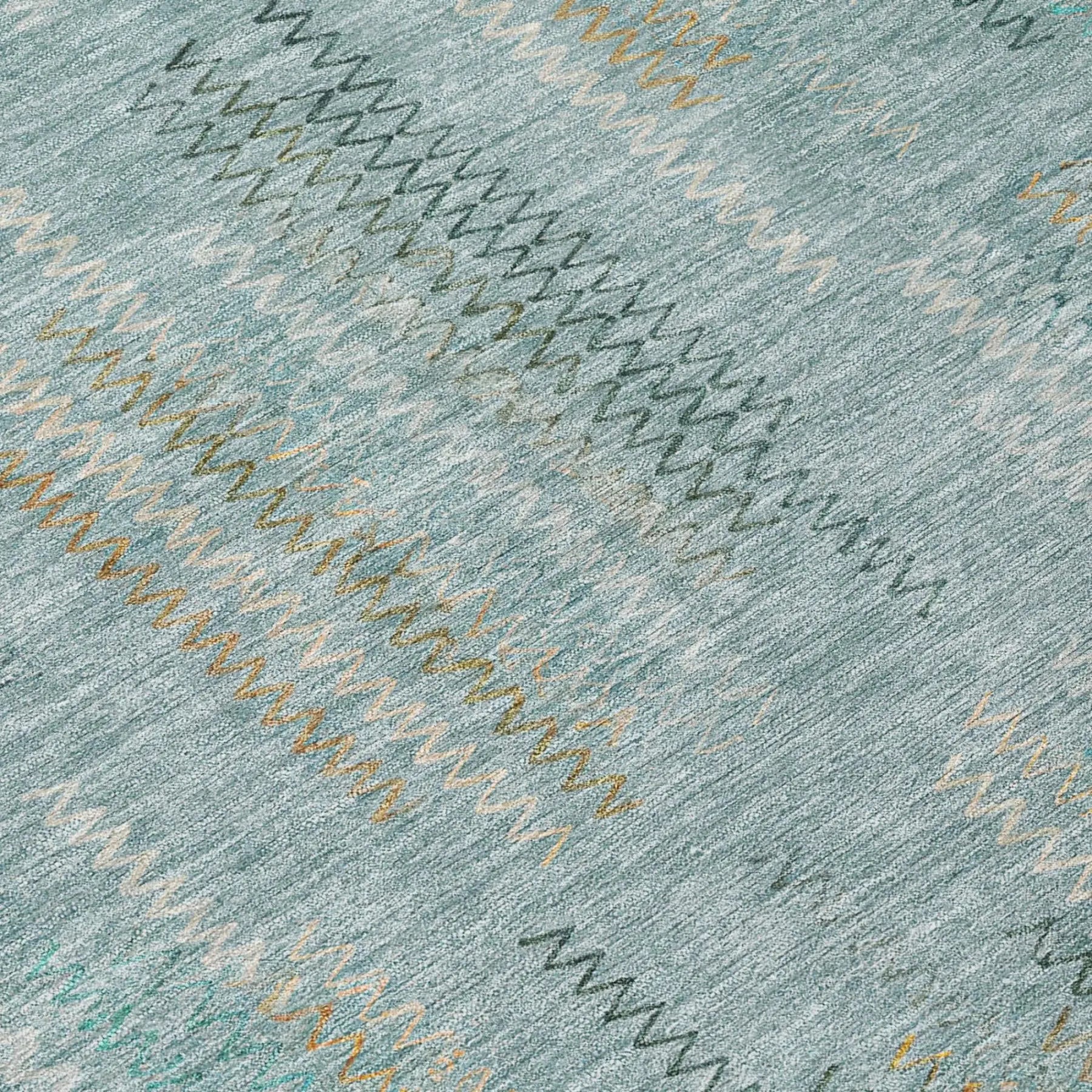 3' X 5' Teal Blue And Silver Abstract Washable Indoor Outdoor Area Rug Homeroots Outdoor