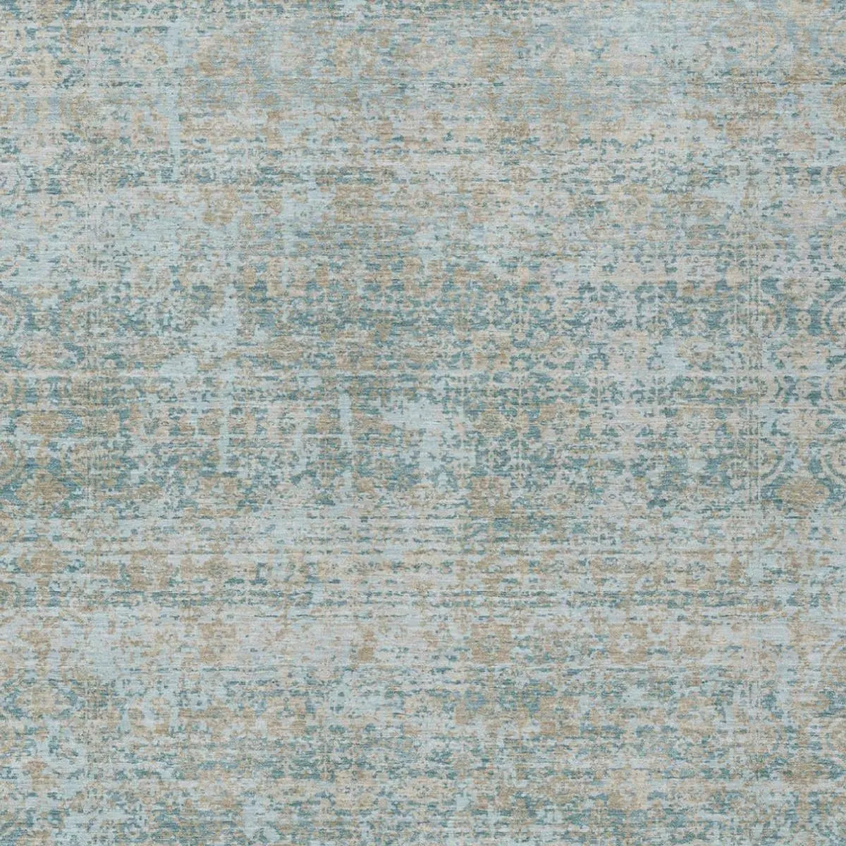 3' X 5' Teal Blue And Silver Abstract Washable Indoor Outdoor Area Rug Homeroots Outdoor