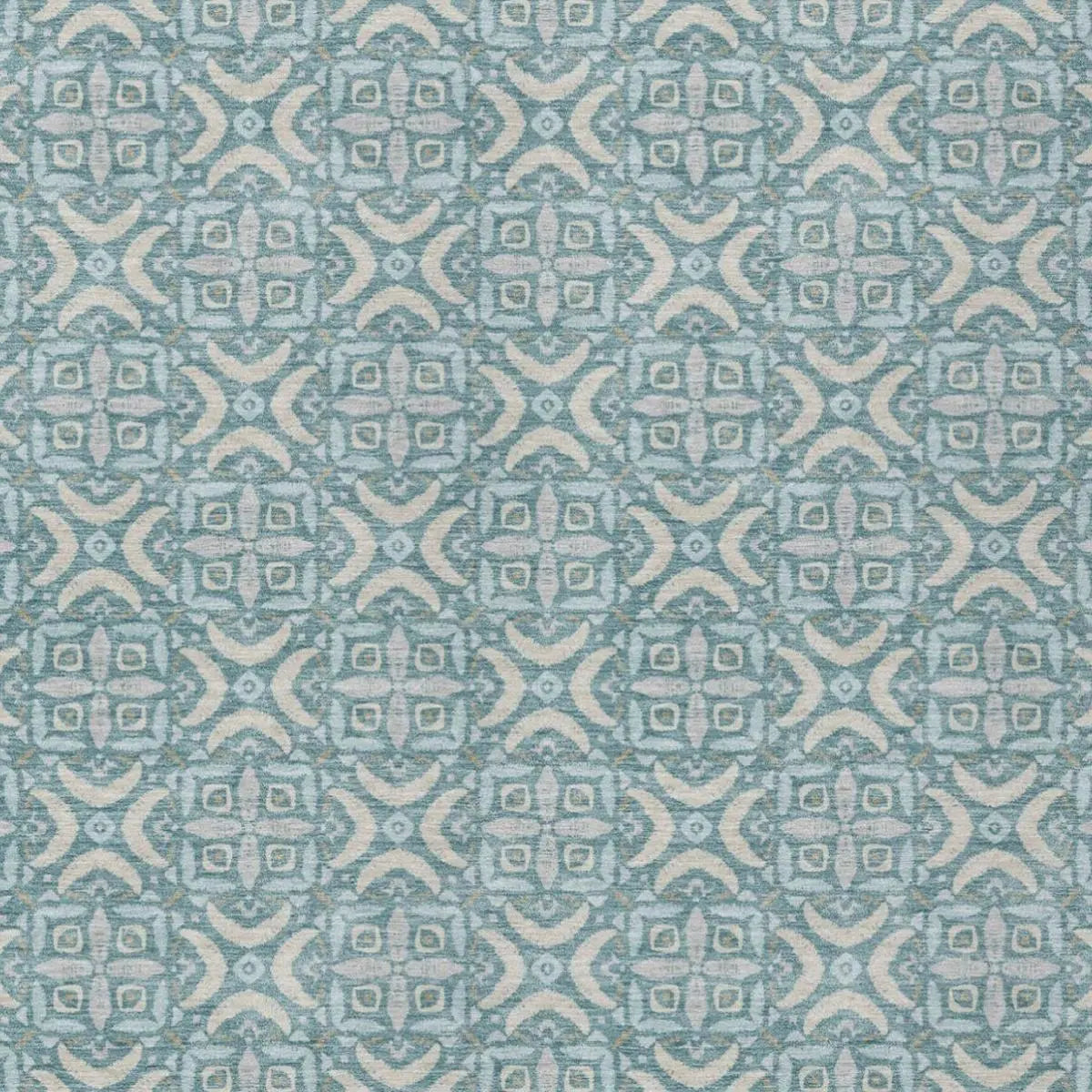 3' X 5' Teal Blue And Silver Geometric Washable Indoor Outdoor Area Rug Homeroots Outdoor