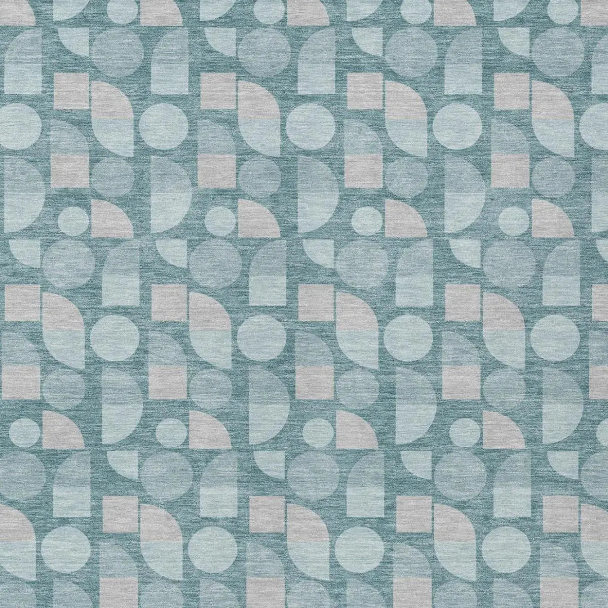 3' X 5' Teal Blue And Silver Geometric Washable Indoor Outdoor Area Rug Homeroots Outdoor